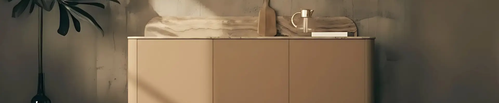 MODULE modulare Arbeitsplatte aus Keramik und emaillierter Lava