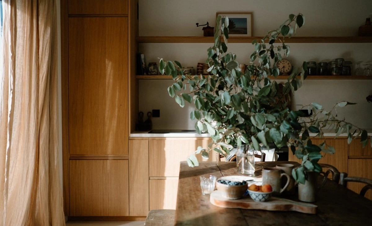 Moderne METOD-Tür, gebürstetes Holz, Eiche natur, L20H80cm.