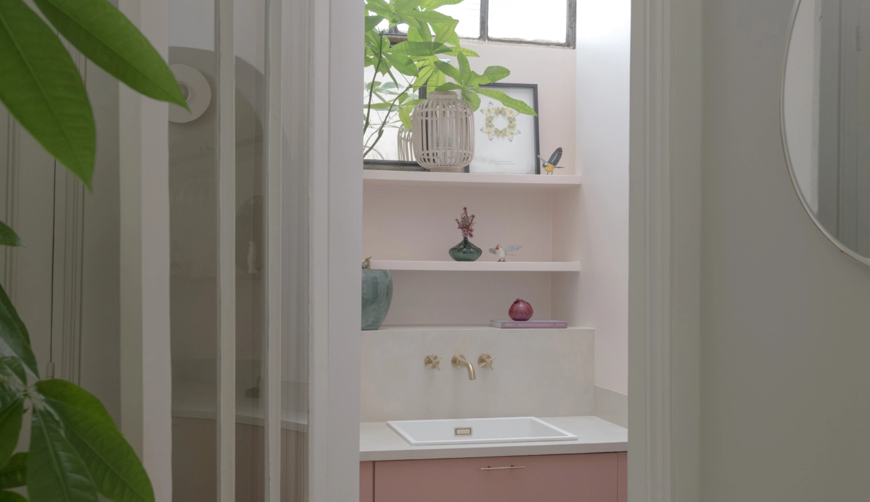 Set aus 2 REMIX-Kommoden in der Farbe Antikrosa, 45 cm breit x 29 cm hoch