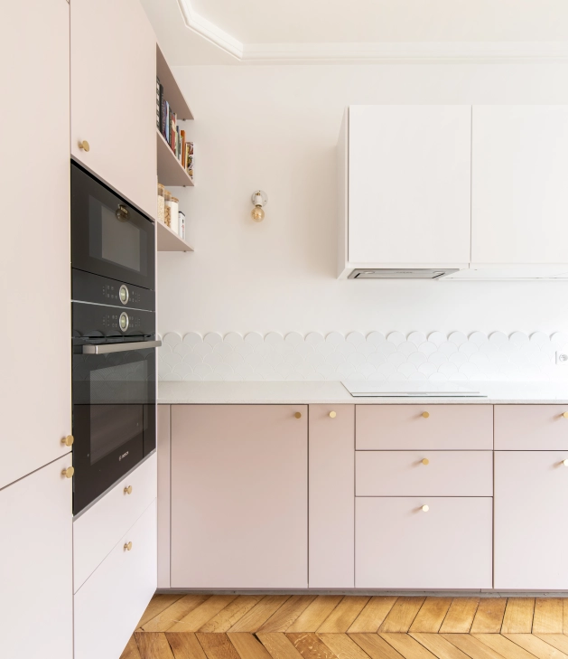 Tür in der Form PURE, Farbe Sand Rose, 60 cm breit x 80 cm hoch