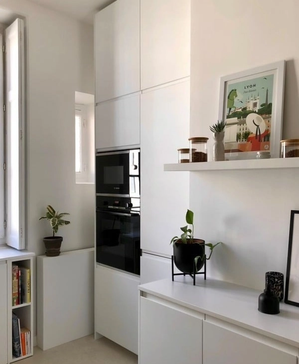 Moderne Tür, Farbe: Weißer Marmor, B 30 cm, H 60 cm