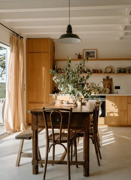 Moderne Eingangstür aus gebürsteter Eiche natur, B 20 cm, H 80 cm