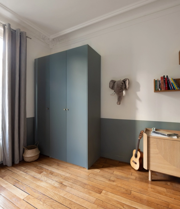 Tür im PAX PURE-Stil, Farbe Wissant Blue, L50H200