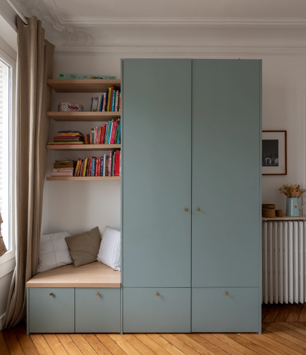 Pure PAX Tür, Mattlack, Farbe Fjord, B37H200cm.