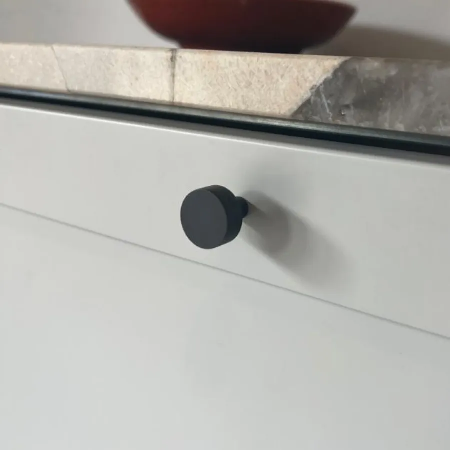 Matte Black Round Handle